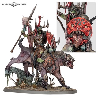 Warhammer AOS : Orruk Warclans : Killaboss on Great Gnashtoof