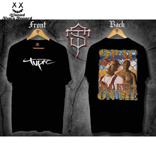 เสื้อเบลาส์ - 2PAC Tupac แขนสั้นแฟชั่นสตรีทตัวละครย้อนยุคเสื้อผ้าสั้น 2PAC คอกลมเสื้อยืด