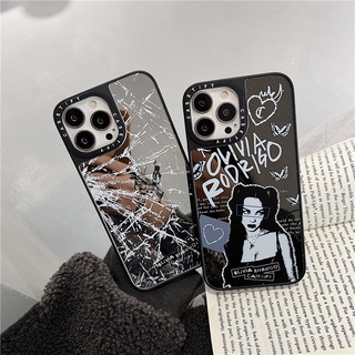 Casetify Olivia Rodrigo เคสโทรศัพท์มือถือ TPU กันกระแทก ลายผีเสื้อน่ารัก สีดํา สําหรับ iPhone 13 Pro MAX 12 11 Pro MAX XR X XS MAX 6 7 8 Plus