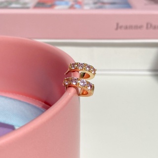 Honey stud earrings pink gems