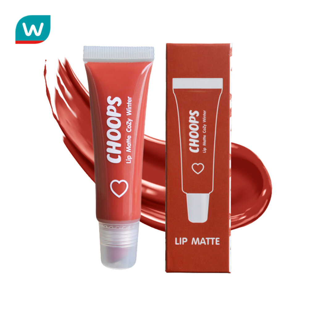 Choops จุ๊ปส์ ลิป แมท โคซี่ วินเทอร์ 10มล #02 เรด บริค #2