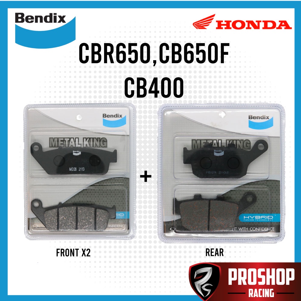 ผ้าเบรค Bendix สำหรับ  CBR650,CB650F,CB400