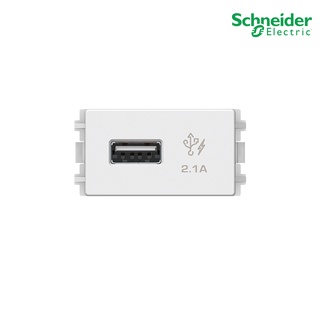 Schneider Electric : เต้ารับ USB 2.1A 1 ช่อง สีขาว รุ่น ZENcelo - ชไนเดอร์ | 8431USB_WE | PlugOn