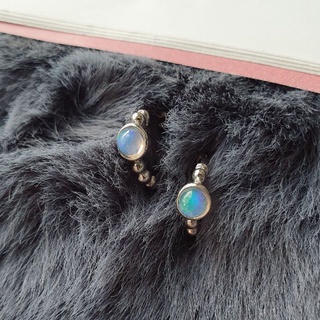 Hoops Opal 5mm. Earrings