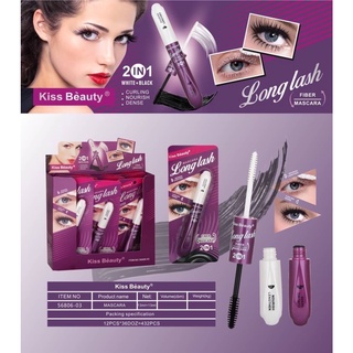 มาสคาร่า 2 หัว Kiss Beauty Mascara  2 IN 1