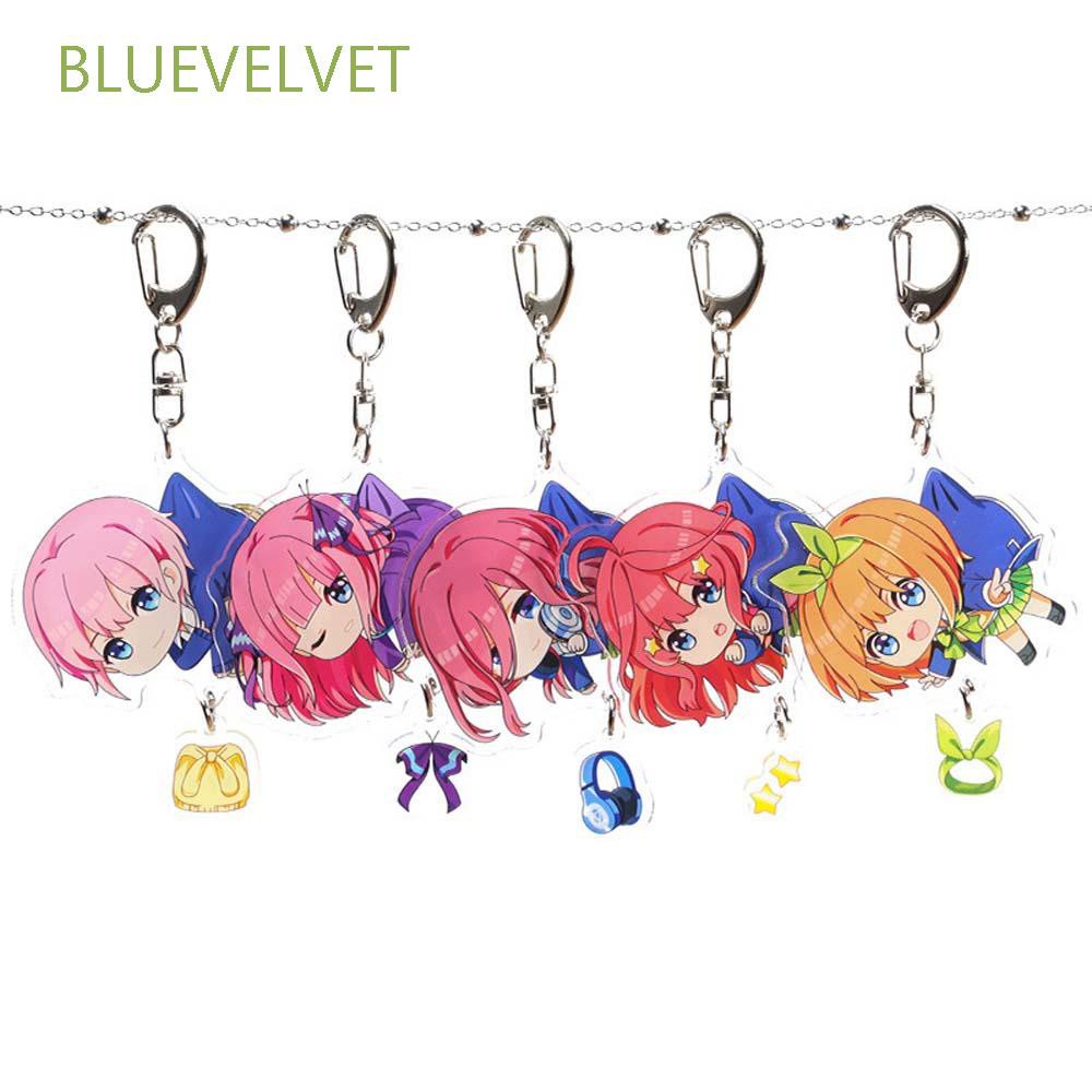 Bluevelvet พวงกุญแจจี้การ์ตูนอะนิเมะ Nakano Miku น่ารักสําหรับตกแต่งภายในรถยนต์