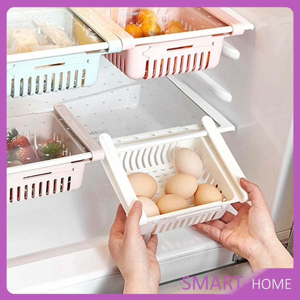 ลิ้นชักตะกร้า ลิ้นชักตู้เย็น ใช้จัดระเบียบตู้เย็น ลิ้นชักเพิ่มที่เก็บของในตู้เย็น ลิ้นชักอเนกประสงค์ Storage Box