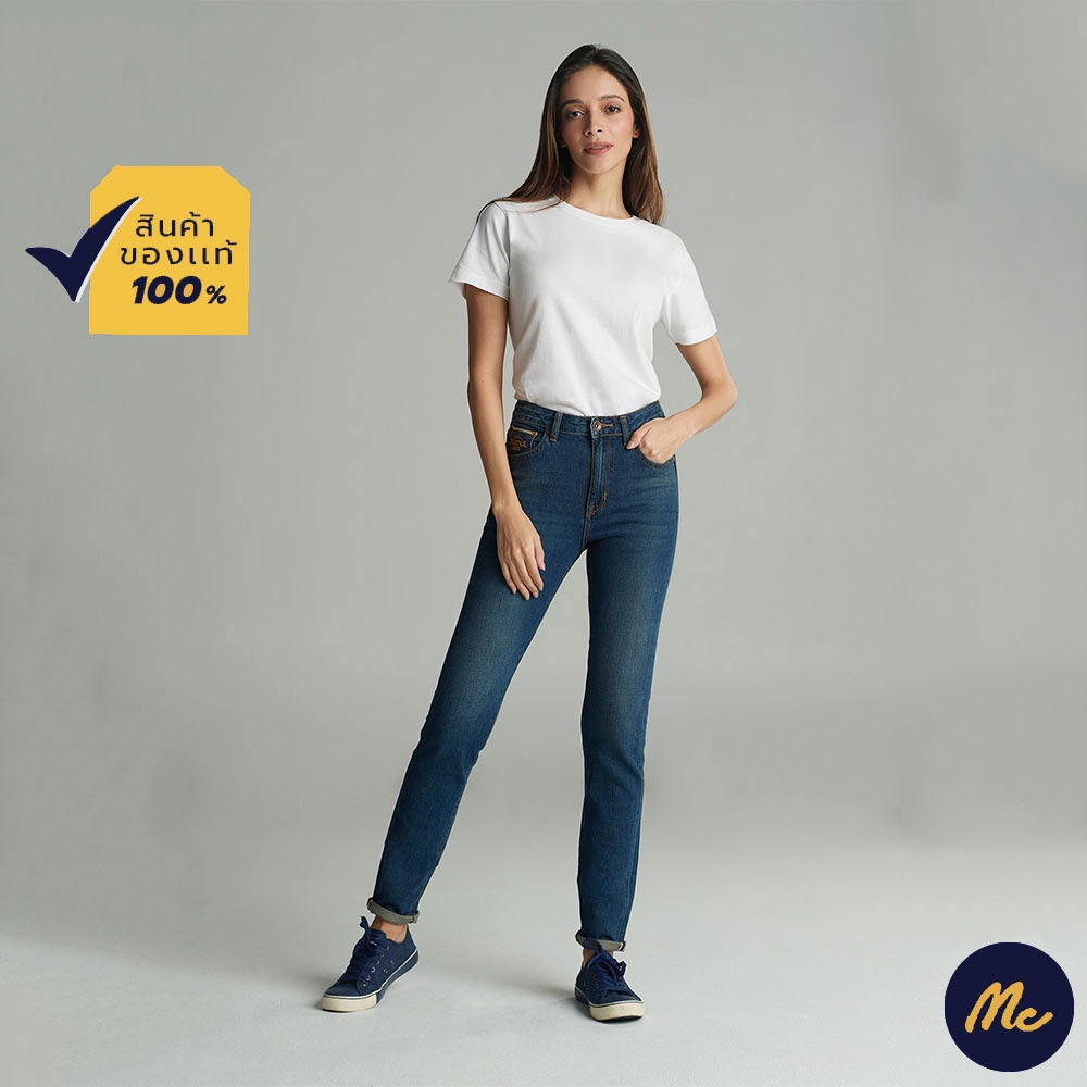 Mc JEANS กางเกงยีนส์ผู้หญิง กางเกงยีนส์ แม็ค แท้ ผู้หญิง ขาเดฟ ริมแดง (MC RED SELVEDGE) ทรงสวย ใส่สบาย MASZ060