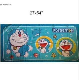 ลิขสิทธิ์แท้ ผ้าขนหนู ผืนใหญ่ ขนาด 27*54 นิ้ว โดเรม่อน (Doraemon)