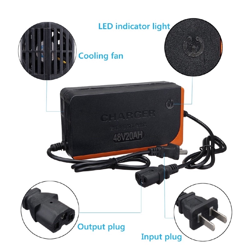 ที่ชาร์จแบตเตอรี่ 48V 20Ah พร้อมส่งจากไทย