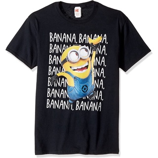 เสื้อยืดโอเวอร์ไซส์100%cotton เสื้อ ยืด ผ้า มัด ย้อม Despicable Me Mens Minions Dave Soaring Banana Dance Funny Graphic