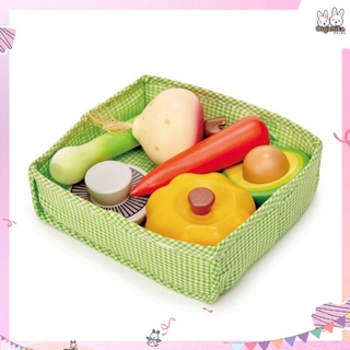 ชุดของเล่นตะกร้าผักคุณภาพดีหลากชนิดนำเข้าโดยแบรนด์ Tender Leaf Toys รุ่น Veggie Crate