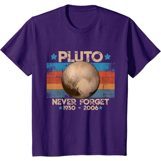 T-shirt  เสื้อยืด พิมพ์ลายนักบินอวกาศ Never Forget Pluto Nerdy สไตล์วินเทจS-5XL