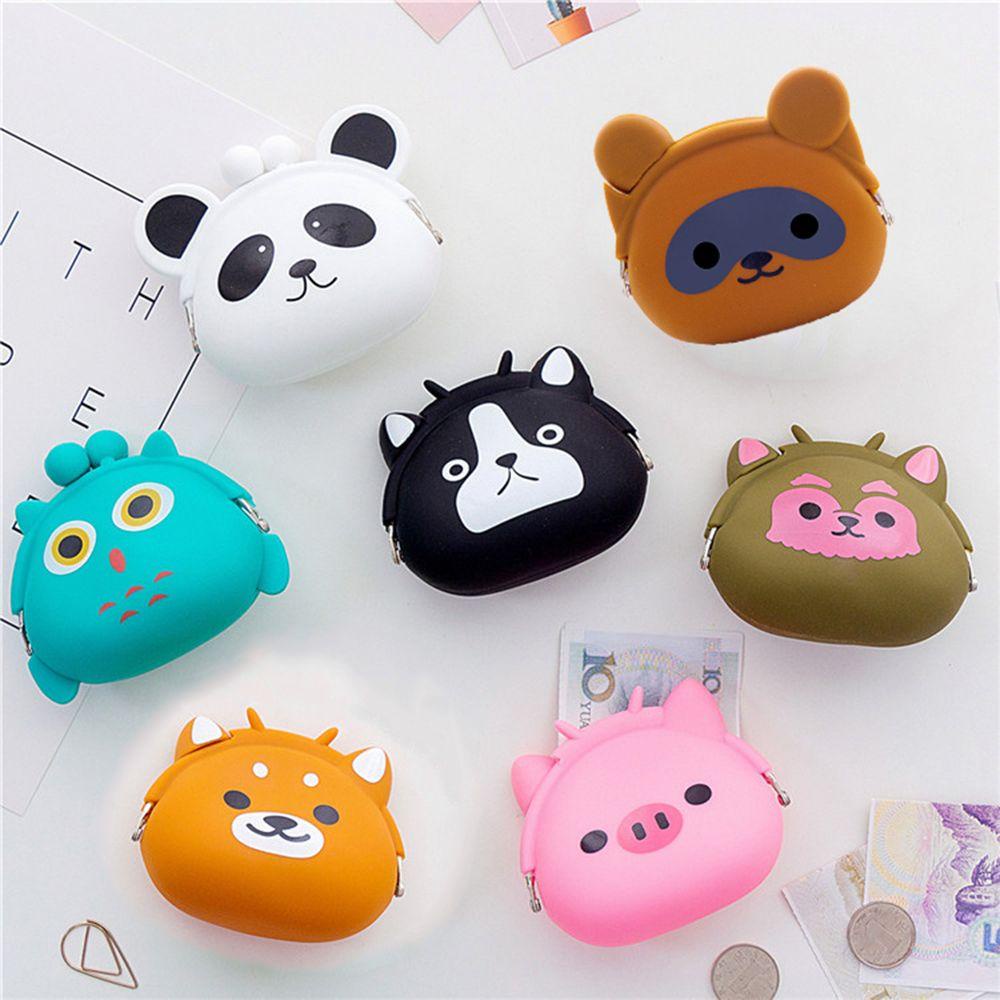Baihee มินิน่ารักกระเป๋าสตางค์สาย USB กระเป๋าสุนัข Panda Key กระเป๋าแมวหมูหมี