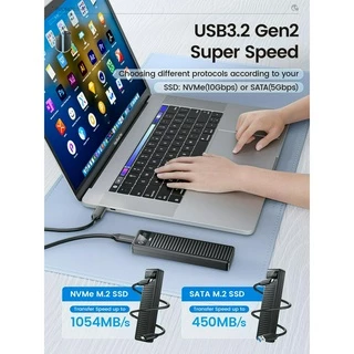 Orico M.2 NVMe SSD Enclosure 10Gbps USB 3.2 Gen2 NVMe SATA เครื่องมือฟรีรองรับ UASP (PDDM2C3)