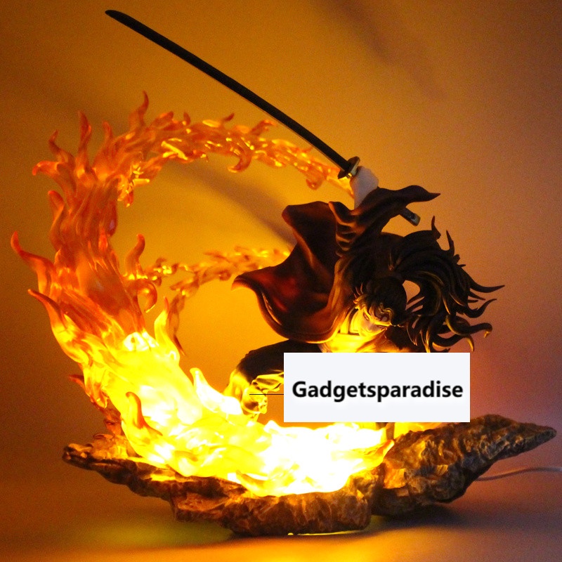 Demon Slayer Kimetsu ไม่มี Yaiba GK Tsugikuni Yoriichi พร้อมไฟ PVC Action Figure