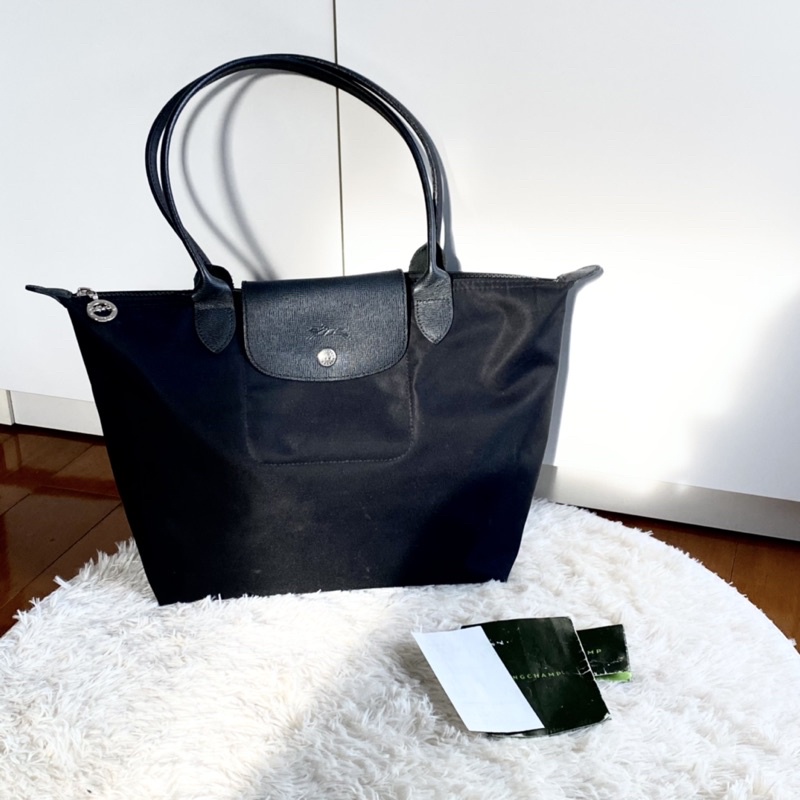 กระเป๋า Longchamp le pilage Neo s สีดำของแท้มือสอง