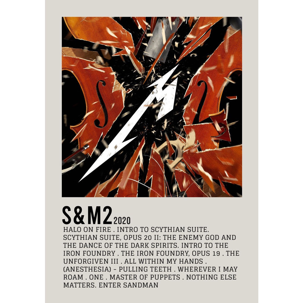 โปสเตอร์ปก อัลบั้ม S&M2 by ​เมทัลลิก้าสําหรับช่างตัดผมห้อง/ผนัง