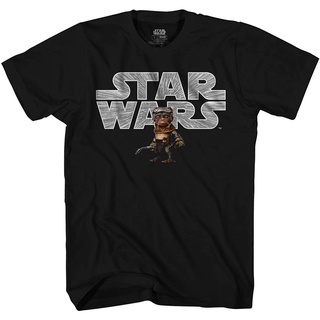 เสื้อยืดสีพื้นผู้ชาย STAR WARS Boys Classic T-Shirt Boys Fashion Shirt - Darth Vader, C3PO, Babu Frik &amp; Storm Trooper di