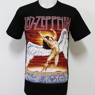 เสื้อวง LED ZEPPELIN เสื้อยืด เสื้อ เลด เซพเพลิน S198 ไซส์ยุโรป