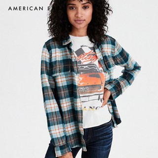 American Eagle Ahh-mazingly Soft Plaid Shirt เสื้อเชิ้ต ผู้หญิง ลายตาราง (WCL 035-8980-395)