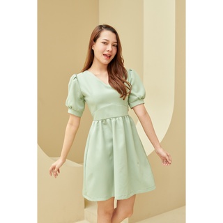 HOSHI.BRAND เดรสสั้นแขนตุ๊กตา Peony Dress (Mint)