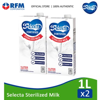 Selecta Sterilized Milk 1 Liter - Set of 2s