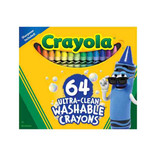 Crayola สีเทียนล้างออกได้ อัลตร้าคลีน 64สี