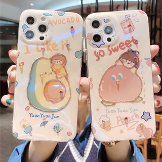 เคสโทรศัพท์มือถือ ลายผลไม้ อะโวคาโด พีช ประดับพลอยเทียม แฟชั่นฤดูร้อน สําหรับ Samsung Galaxy s9 s10 s20 plus s21 s22 s23 ultra s21fe s20fe note 8 9 10 plus note20 ultra