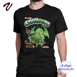 มาใหม่ เสื้อยืดแขนสั้น ผ้าฝ้าย พิมพ์ลาย Cthuloops All Flavors Lovecraft Cthulhu Mythos สําหรับผู้ชาย