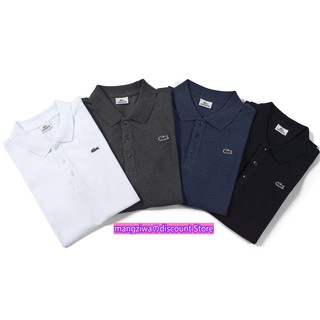 Lacoste เสื้อโปโล แท้  เสื้อโปโลผ้าฝ้าย เสื้อยืดผู้ชาย  men polo shirt