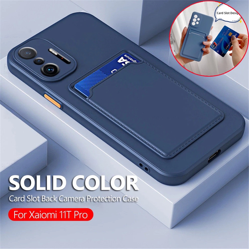 เคสโทรศัพท์มือถือแบบนิ่ม TPU กันกระแทก กันรอยกล้อง พร้อมช่องใส่บัตร แฟชั่น สําหรับ Xaomi Mi 11T 11 Pro 11 Lite 5G NE Mi11T 11TPro