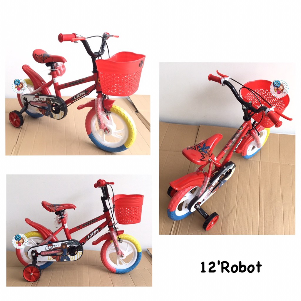?รุ่นใหม่ จักรยานเด็ก 12นิ้ว ล้อตัน ล้อโฟม รถจักรยานเด็ก Robot Jasmine Sharkie