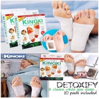 kinoki แผ่นแปะเท้า ช่วยหลับสบาย แผ่นดีท็อกซ์และบำบัดบรรจุ 10 แผ่น (5 คู่) Kinoki Detox Foot Pad แผ่นแปะเท้า ช่วยผ่อนคลาย