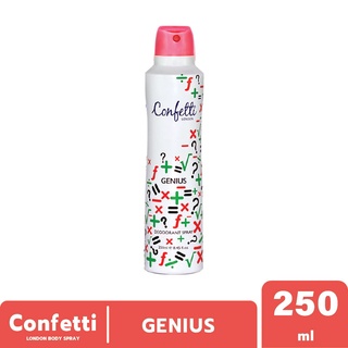 Confetti London Body Spray - Genius 250ml / คอนเฟตติ ลอนดอน บอดี้ สเปรย์ - จีเนียส 250มล.