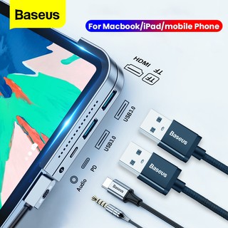 Baseus ฮับ USB C เป็น HDMI USB 3.0 Type C สําหรับ iPad Pro 2018-2021