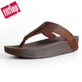 FITFLOP รองเท้าลำลองผู้หญิง รุ่น LOTTIE SHIMMERCRYSTAL TOE POST สีดำ BROWN