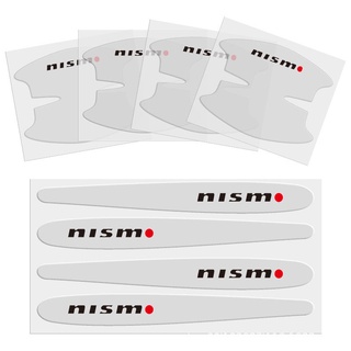 สติ๊กเกอร์มือจับประตูนิสสัน / 8PCS Car Door Handle Transparent Anti-Scratch Protector Sticker Film For Nissan NISMO March Almera 2020 Note Tida Sylphy Juke X-trail