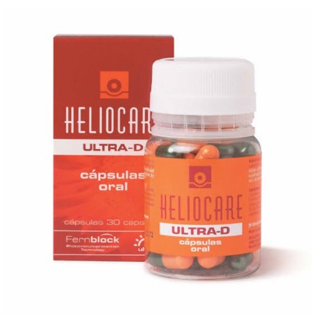 Heliocare Ultra-D Oral - 30 caps นำเข้าแท้100% กันแดดกิน เข้มข้น2เท่า ลดฝ้ากระ ป้องกันผิวไหม้แดด(สินค้าส่งตรงจากฮองกง)