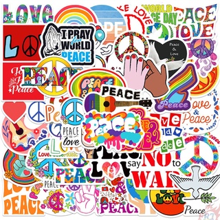 ❉ สติกเกอร์ Peace &amp; Love Series 01 สําหรับตกแต่ง ❉ สติกเกอร์ Doodle กันน้ํา DIY 50 ชิ้น / ชุด