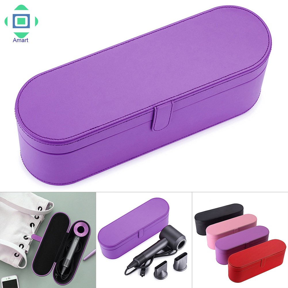 Portable Hair Dryer Case PU Leather Flip Hard Box Anti-scratch Cover Pouch for Dyson Supersonic UsAl