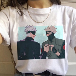 Gildan เสื้อยืดลําลอง แขนสั้น คอกลม ทรงหลวม ลายการ์ตูนอนิเมะ Jujutsu Kaisen Gojo Satoru kakashi วาฟเฟิล ของขวัญวันเกิด ส