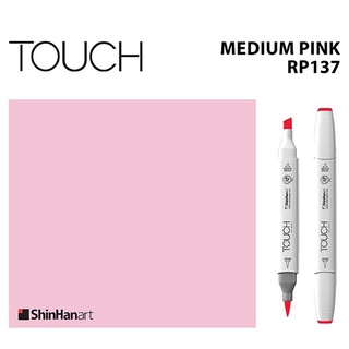 TOUCH TWIN BRUSH MARKER RP137 (MEDIUM PINK) / มาร์คเกอร์หัวพู่กัน-หัวตัดขนาดกลาง รหัส RP137 (MEDIUM PINK)