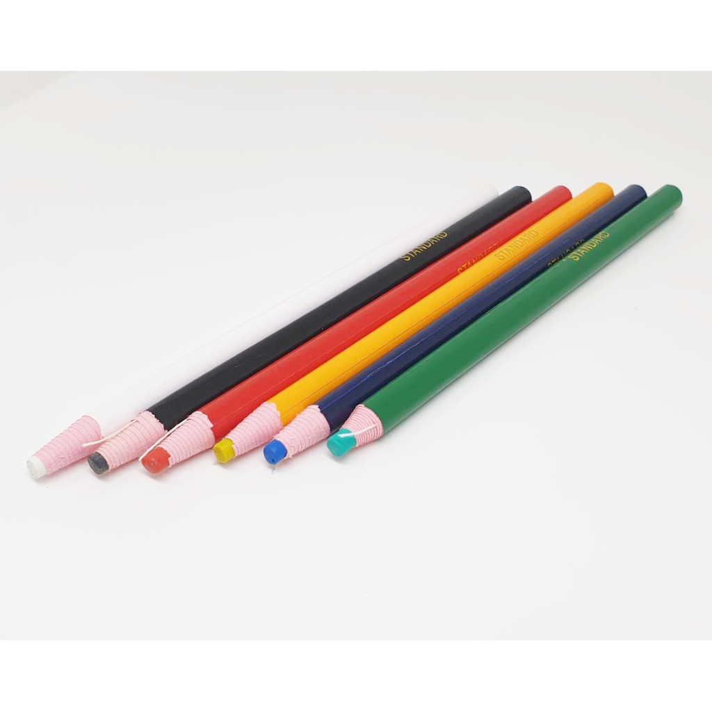 ดินสอเขียนผ้า ลบได้ด้วยน้ำ เขียนคม ชัดเจน ลบง่าย มาตรฐาน ช่างผ้านิยมใช้ ชอล์กเขียนผ้า ดินสอ ปากกาเขียนผ้า ดินสอสี SMP - รูปที่ 2