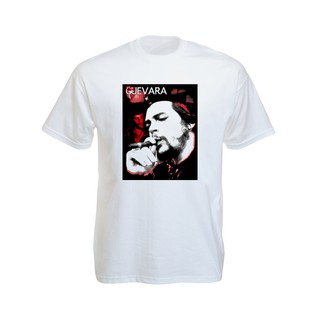 เสื้อยืดราสต้าTee-Shirt Che Guevara เสื้อยืดคอกลมสีขาว/สีดำ ลาย Che Guevara แสนเท่ห์ White/Black Tee-Shirt