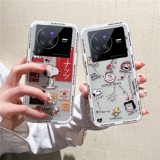 In Stock เคส Phone Case VIVO X80 Pro T1 5G T1x Y01 Y33T Y21T V23e V23 5G เคสโทรศัพท Cartoon Snoopy Casing Transparent Soft TPU Phone Back Cover