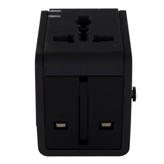 Therichbuyer ปลั๊กแปลง 6A 250V USB 2.1A LUZINO รุ่น UTA-148 สีดำ