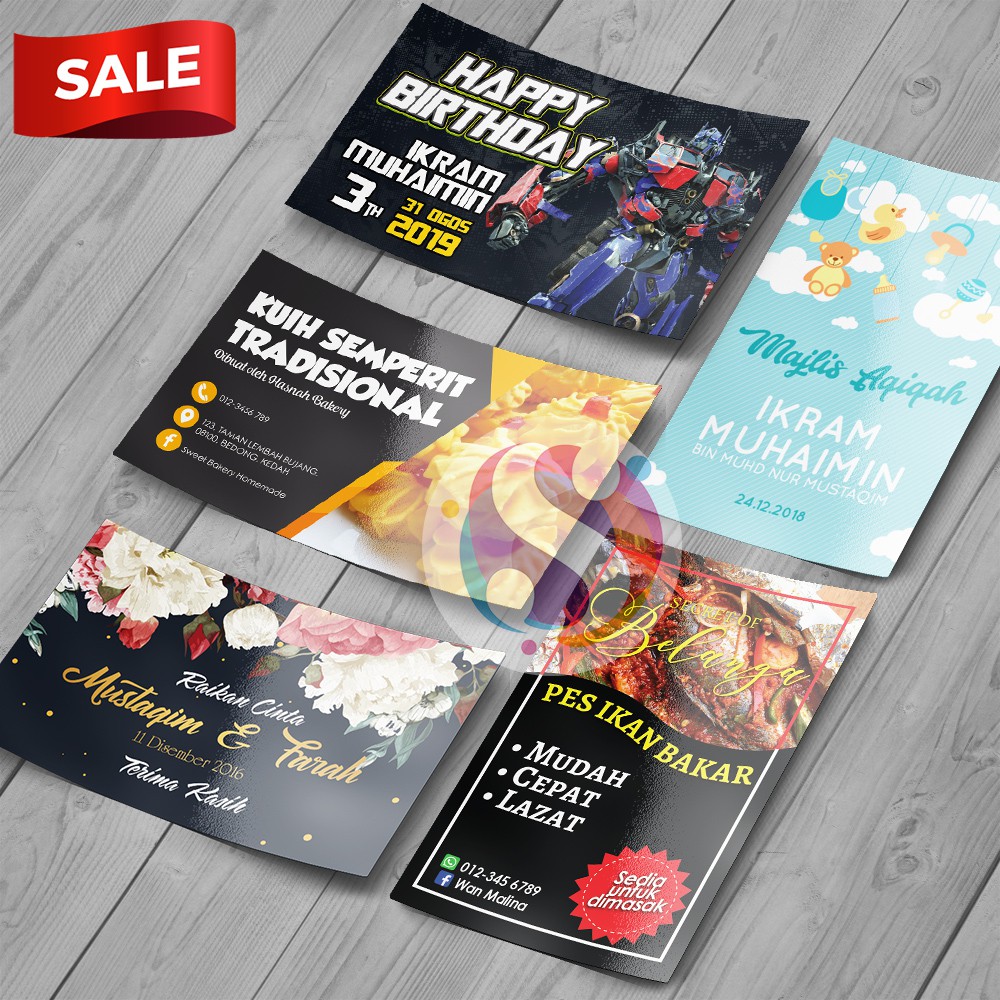 สติ๊กเกอร์ Saiz Kad Atm - สติ๊กเกอร์พิมพ์และตัด สติ๊กเกอร์ Petak Produk