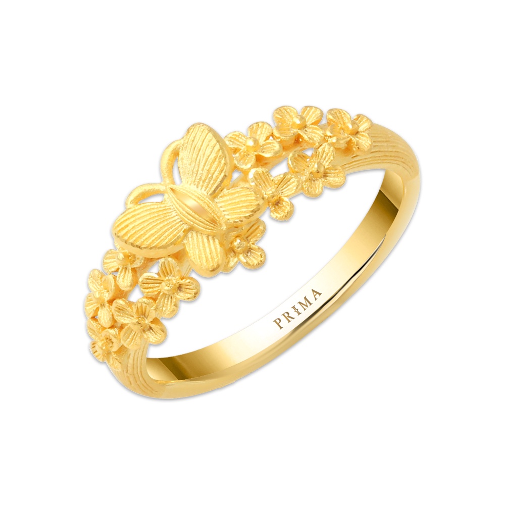 PRIMA แหวนทองคำ 99.9%  แบบ Eden Butterfly 111R1938-01