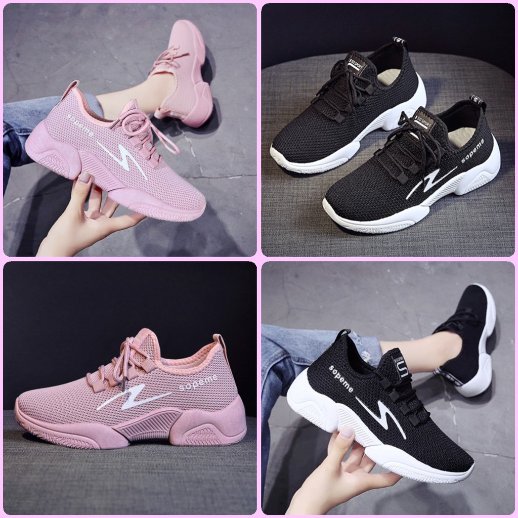 MVP ⚡Size36-41🖤💗 BlackPink รองเท้าลำลองผู้หญิง รองเท้าวิ่งผู้หญิง